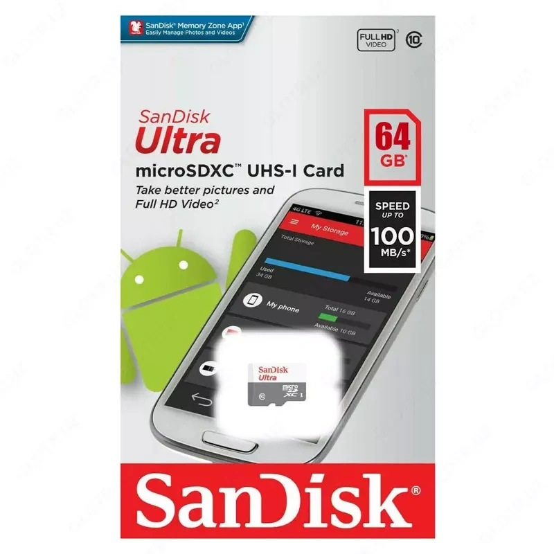 Fleshka micro SANDISK Ultra 64Gb SDSQUNR-064G-GN3MN image